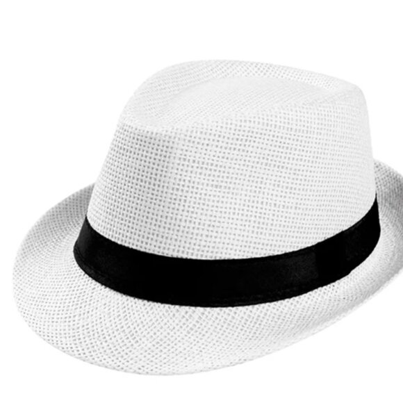 Straw Summer Fedora Hat Trilby /women/men - Picture 2 of 2